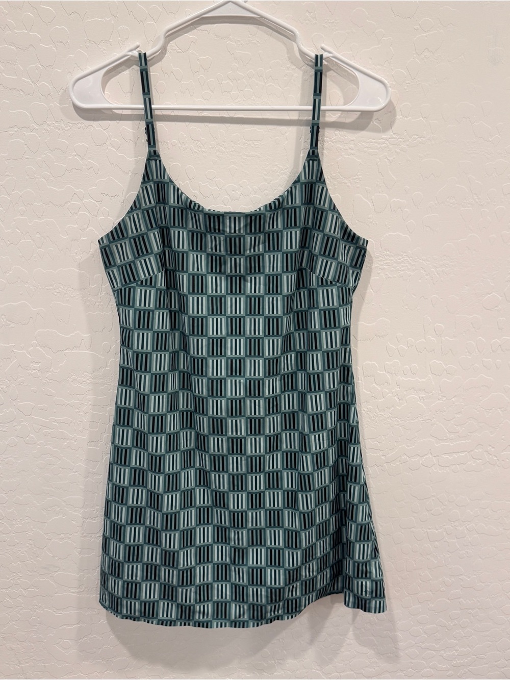 Bad Birdie Core Performance Teal Striped Mini Dress Womens Small Golf Tennis